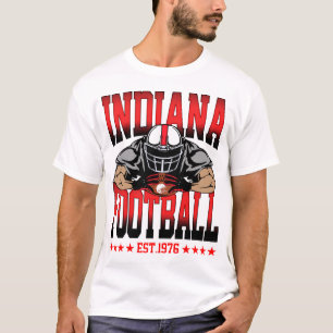 Indiana Voetbalspeler Grafische Sport T-Shirt