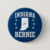 INDIANA VOOR BERNIE SANDERS RONDE BUTTON 5,7 CM (Voorkant)