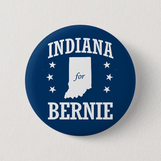INDIANA VOOR BERNIE SANDERS RONDE BUTTON 5,7 CM (Voorkant)
