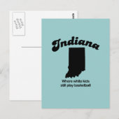 Indiana - Waar witte kinderen nog steeds basketbal Briefkaart (Voorkant / Achterkant)