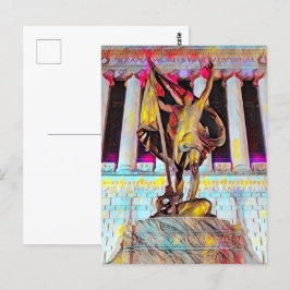 Indiana War Memorial Pro Patria olieverfschilderij Briefkaart