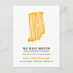 INDIANA We hebben New address New Home verplaatst Briefkaart
