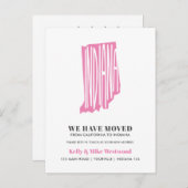 INDIANA We hebben New address New Home verplaatst Briefkaart (Voorkant / Achterkant)