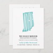 INDIANA We hebben New address New Home verplaatst Briefkaart (Voorkant / Achterkant)