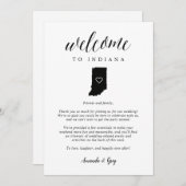 Indiana Wedding Welcome Letter & Itinerary (Voorkant / Achterkant)