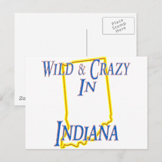Indiana - Wild & Crazy Briefkaart (Voorkant / Achterkant)