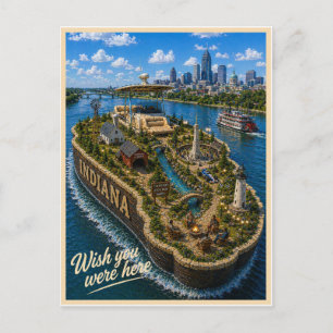 Indiana   Wish You Were Here   State Serie Briefkaart