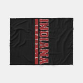 Indiana zachte rode vintage tekst fleece deken (Voorkant (Horizontaal))
