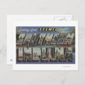 Indiana (Zuid) - Grote Letter-scènes Briefkaart (Voorkant / Achterkant)