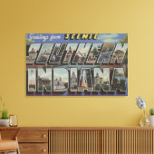 Indiana (Zuid) - Grote Letter-scènes Canvas Afdruk (Insitu (Woonkamer))