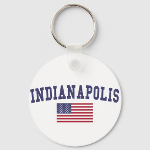 Indianapolis Amerikaanse vlag Sleutelhanger