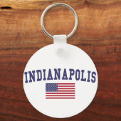 Indianapolis Amerikaanse vlag Sleutelhanger (Voorkant)