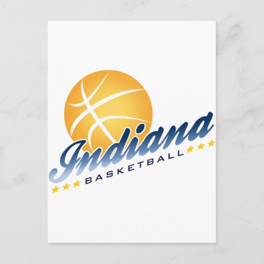 Indianapolis Basketball Briefkaart (Voorkant)