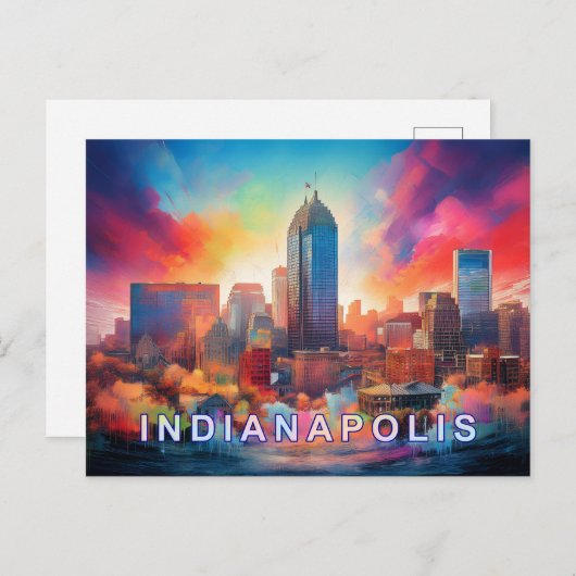Indianapolis Briefkaart (Voorkant / Achterkant)