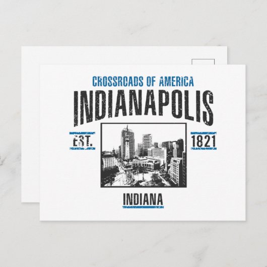 Indianapolis Briefkaart (Voorkant / Achterkant)
