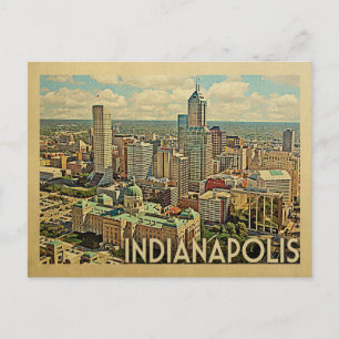 Indianapolis Briefkaart Indiana Vintage Travel