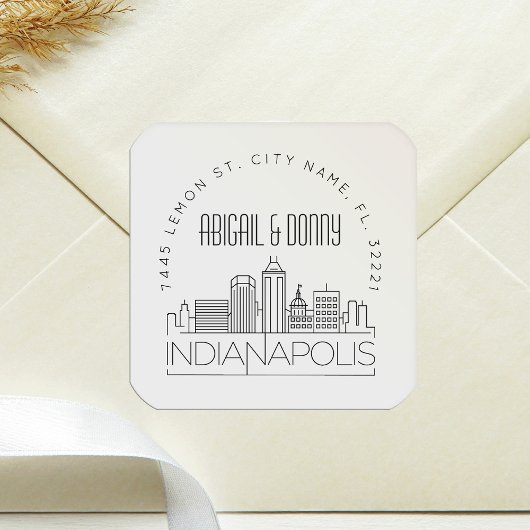 Indianapolis bruiloft | Afdichting van vooraf gead Vierkante Sticker