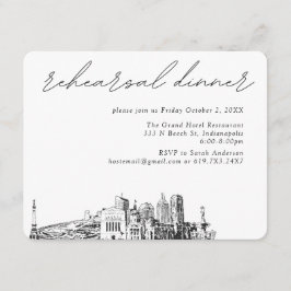Indianapolis bruiloft elegante repetitie diner informatiekaartje