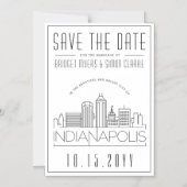 Indianapolis bruiloft gestileerd Save the Date Magnetische Uitnodiging (Voorkant)