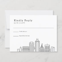 Indianapolis bruiloft | Gestileerde Skyline RSVP