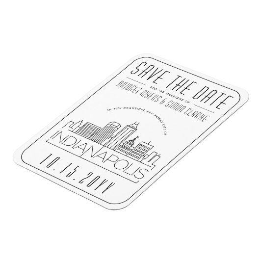 Indianapolis bruiloft gestileerde stad Opslaan dat Magneet (Linkerzijde)