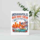 Indianapolis Circle City Spooky Shift Retro Briefkaart (Staand voorkant)