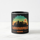 Indianapolis City Bloomington Retro Mok (Midden)