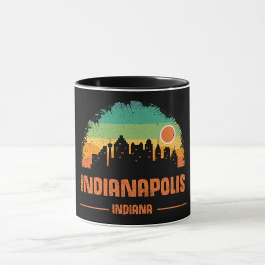  Indianapolis City Bloomington Retro Mok (Midden)