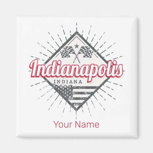 Indianapolis City Indiana Verenigde Staten Magneet (Voorkant)