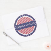 Indianapolis City Pride Emblem – American Identity Ronde Sticker (Envelop)