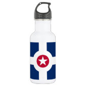 Indianapolis City Vlag Vrijheidsfles Waterfles (Voorkant)