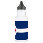 Indianapolis City Vlag Vrijheidsfles Waterfles (Rechts)