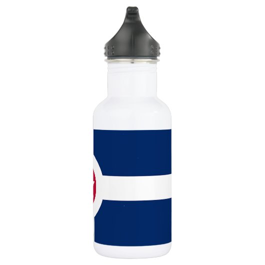 Indianapolis City Vlag Vrijheidsfles Waterfles (Rechts)
