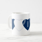 Indianapolis Colts Football Heart Design Koffiemok (Voorkant links)