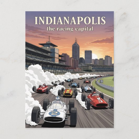 Indianapolis, de racehoofdstad van de wereld briefkaart (Voorkant)