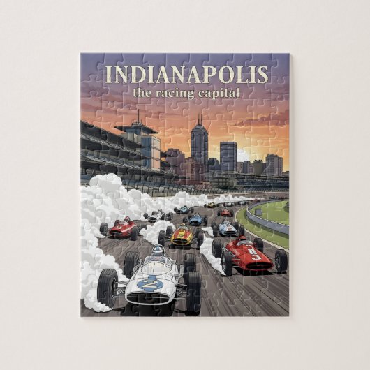 Indianapolis, de racehoofdstad van de wereld legpuzzel (Verticaal)