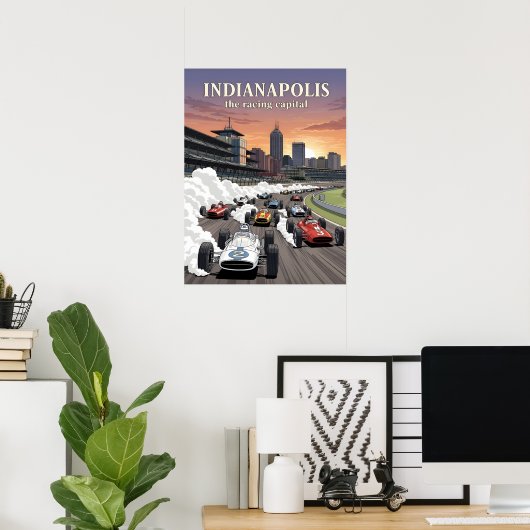 Indianapolis, de racehoofdstad van de wereld poster (Thuiskantoor)