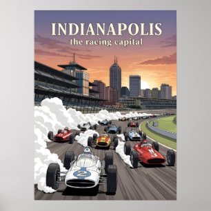 Indianapolis, de racehoofdstad van de wereld poster