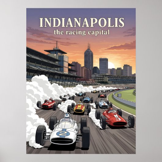 Indianapolis, de racehoofdstad van de wereld poster (Voorkant)