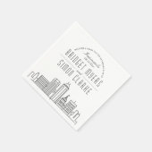Indianapolis Deco Skyline | Weddenschap Napkins Servet (Hoek)