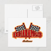 Indianapolis Flagged Briefkaart (Voorkant / Achterkant)