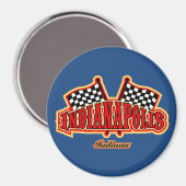 Indianapolis Flagged Magneet (Voorkant / Achterkant)