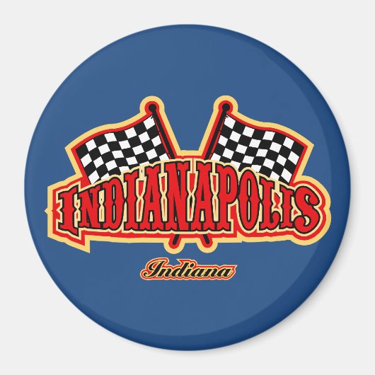 Indianapolis Flagged Magneet (Voorkant)