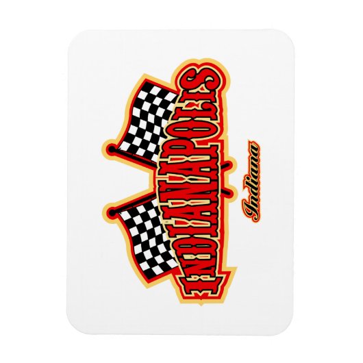 Indianapolis Flagged Magneet (Verticaal)