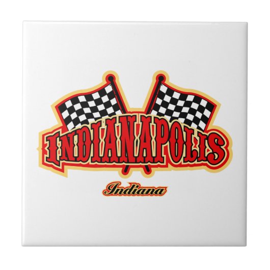 Indianapolis Flagged Tegeltje (Voorkant)