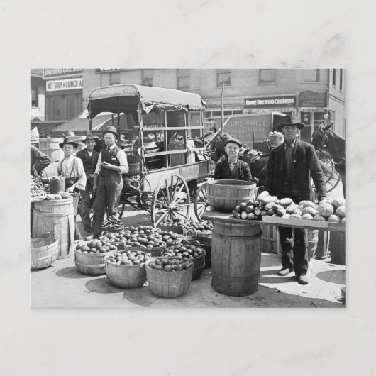 Indianapolis Groentemarkt, 1908 Briefkaart (Voorkant)