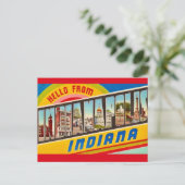 Indianapolis Groet Ansichtkaart Briefkaart (Staand voorkant)