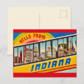 Indianapolis Groet Ansichtkaart Briefkaart (Voorkant / Achterkant)