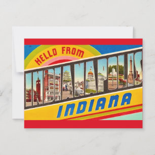 Indianapolis Groet Ansichtkaart Briefkaart