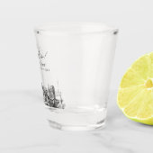 Indianapolis Huwelijksgunst Gepersonaliseerde Proo Shot Glas (Rechts)